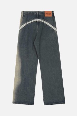 Concert Outfit Sprayed Gradient Wide Leg Jeans