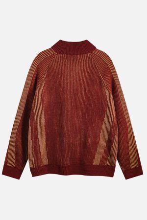 Concert Outfit Stand Collar Cardigan Zip Up Sweater