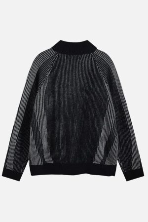 Concert Outfit Stand Collar Cardigan Zip Up Sweater