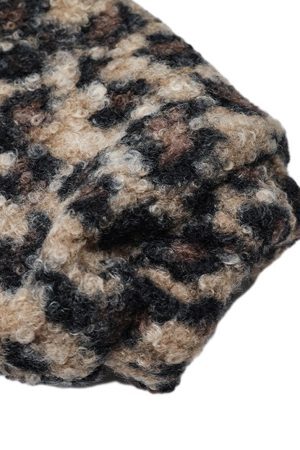 Concert Outfit Stand Collar Cheetah Print Fleece Jacket