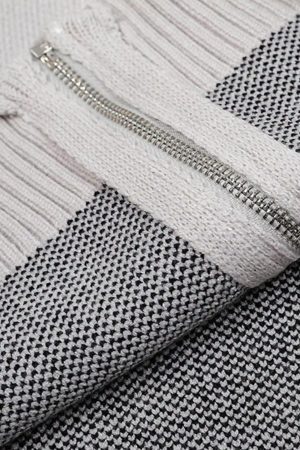 Concert Outfit Stand Collar Racing Zip-Up Cardigan