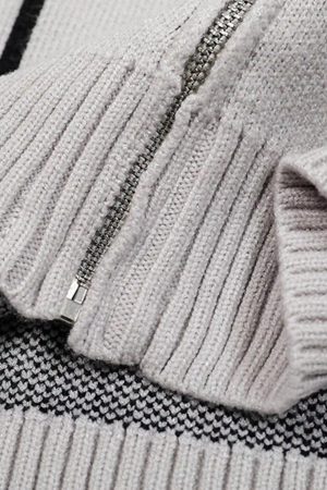 Concert Outfit Stand Collar Racing Zip-Up Cardigan