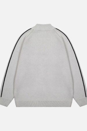 Concert Outfit Stand Collar Racing Zip-Up Cardigan