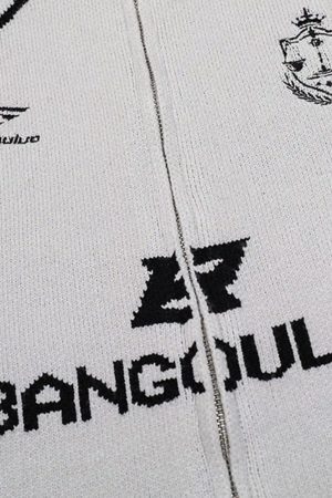 Concert Outfit Stand Collar Racing Zip-Up Cardigan