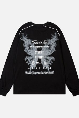 Concert Outfit Star Chain Butterfly Long Sleeve T-Shirt