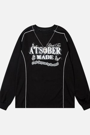 Concert Outfit Star Chain Butterfly Long Sleeve T-Shirt