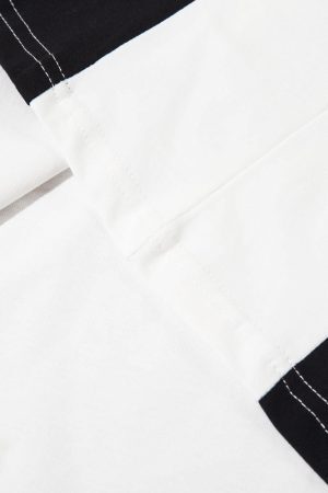 Concert Outfit Star Color-Blocking Long Sleeve Quarter Zipper Shirt