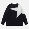 Concert Outfit Star Contrast Knit Sweater