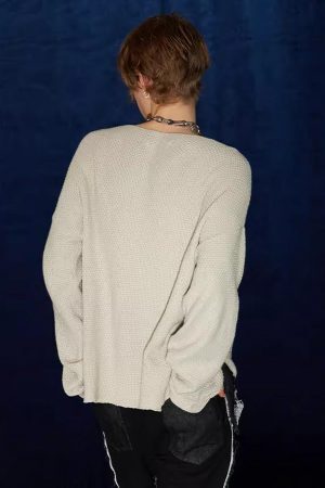 Concert Outfit Star Cutout Boatneck Sweater