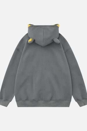 Concert Outfit Star Embroidered Hooded Sweatshirt