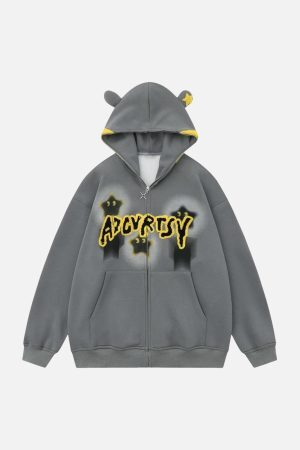 Concert Outfit Star Embroidered Hooded Sweatshirt