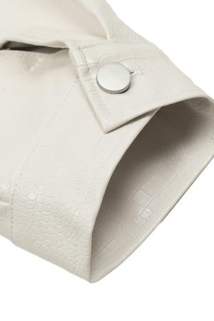 Concert Outfit Star Embroidered PU Leather Jacket