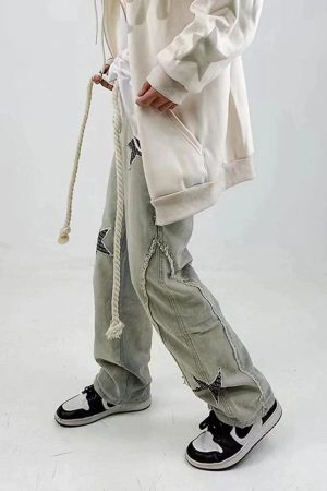 Concert Outfit Star Embroidery Jeans