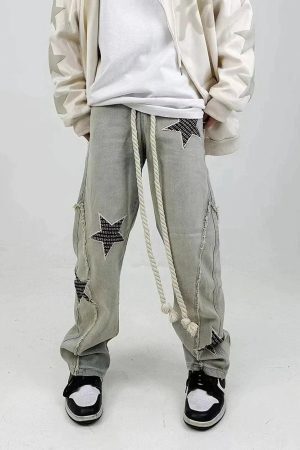 Concert Outfit Star Embroidery Jeans