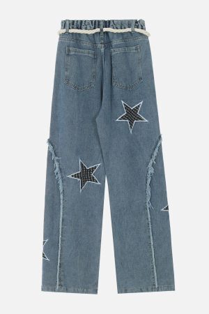 Concert Outfit Star Embroidery Jeans