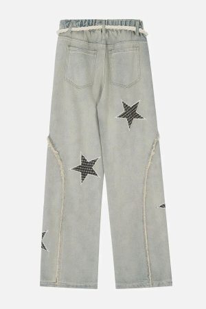 Concert Outfit Star Embroidery Jeans