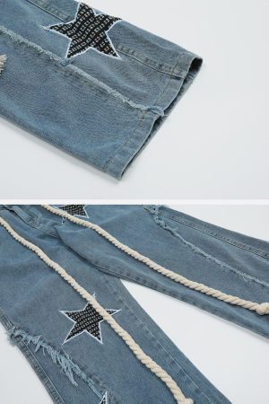 Concert Outfit Star Embroidery Jeans