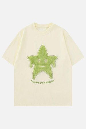 Concert Outfit Star Embroidery Tee