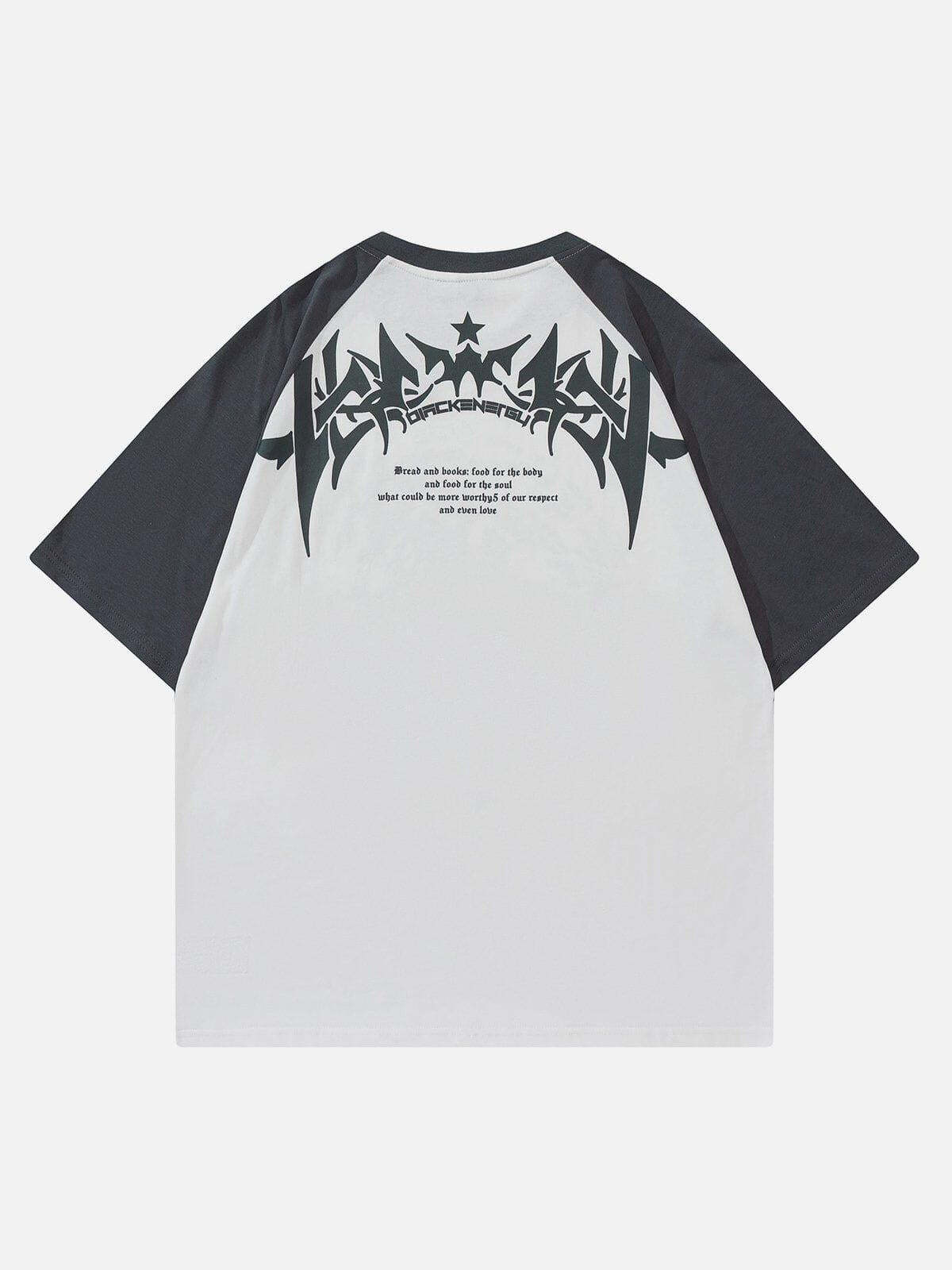 Concert Outfit Star Gothic Leeter Print Tee Concert Outfit Star Gothic Leeter Print Tee