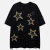 Concert Outfit Star Graffiti Distressed Tee