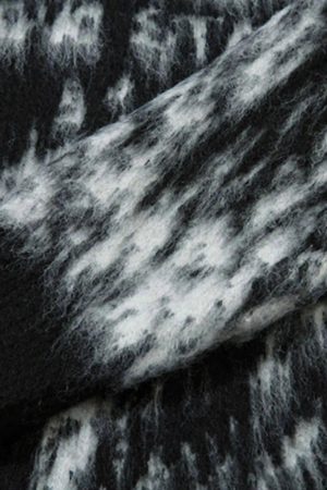 Concert Outfit Star Graffiti Knitted Zip-Up Hoodie