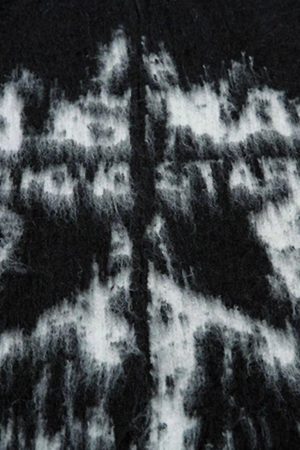 Concert Outfit Star Graffiti Knitted Zip-Up Hoodie