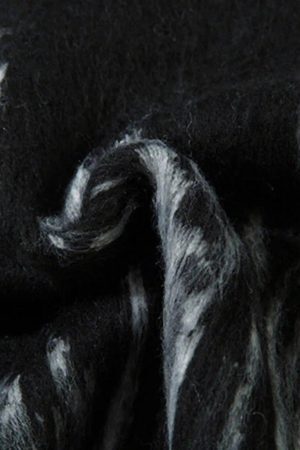 Concert Outfit Star Graffiti Knitted Zip-Up Hoodie