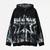 Concert Outfit Star Graffiti Knitted Zip-Up Hoodie