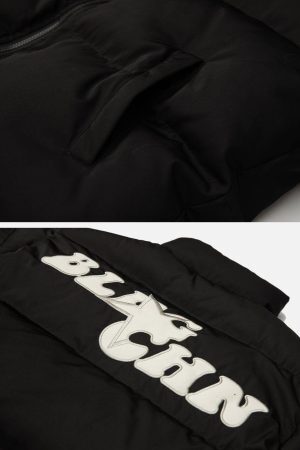 Concert Outfit Star Letter Embroidery Winter Coat