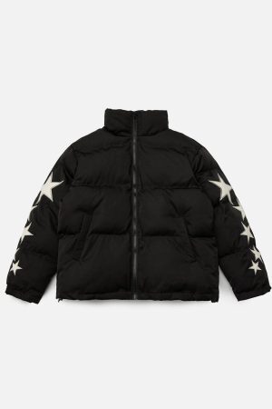 Concert Outfit Star Letter Embroidery Winter Coat