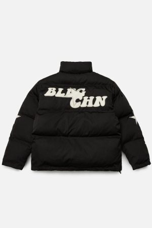 Concert Outfit Star Letter Embroidery Winter Coat