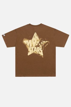 Concert Outfit Star Letter Print Tee
