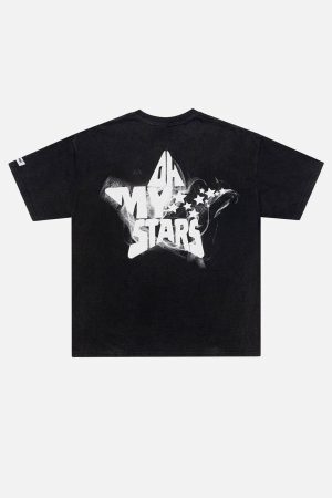 Concert Outfit Star Letter Print Tee
