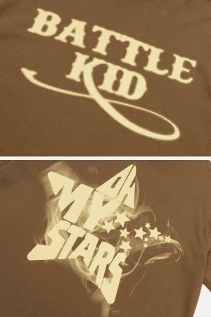 Concert Outfit Star Letter Print Tee