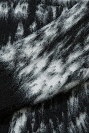 Concert Outfit Star Mohair Fuzzy Hooded Zip Up Sweater