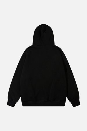 Concert Outfit Star Patch Embroidered Hooded Fleece Sweatshirt