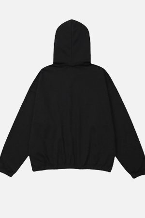 Concert Outfit Star Patchwork Half-Zip Hoodie