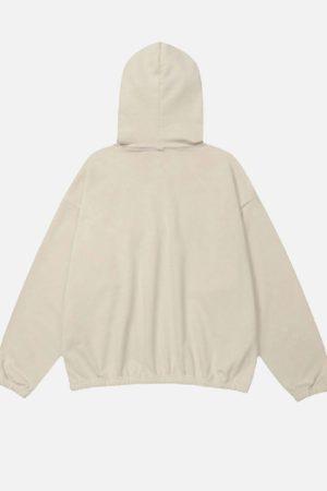 Concert Outfit Star Patchwork Half-Zip Hoodie