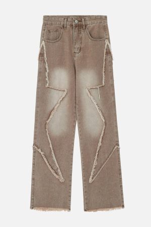 Concert Outfit Star Patchwork Jeans