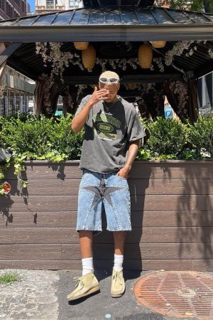 Concert Outfit Star Patchwork Jorts