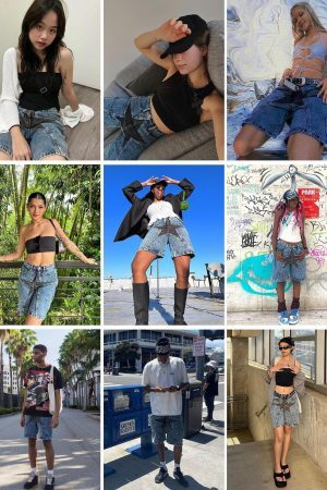 Concert Outfit Star Patchwork Jorts