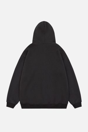 Concert Outfit Star Print Fleece Zip Hoodie