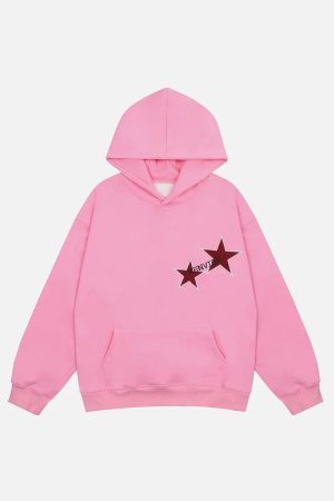 Concert Outfit Star Print Hoodie 'KENVIBE'