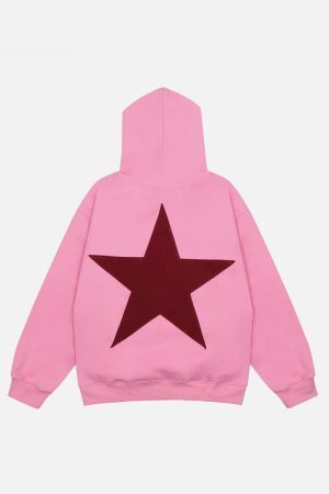 Concert Outfit Star Print Hoodie 'KENVIBE'