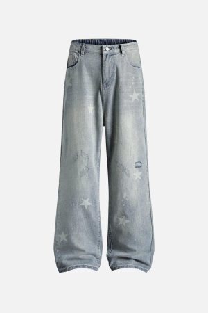 Concert Outfit Star Print Jeans