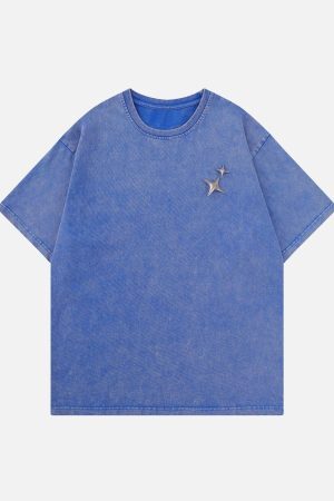 Concert Outfit Star Print Washed Tee