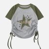Concert Outfit Star Printing Drawstring Tee