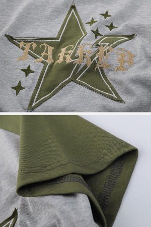 Concert Outfit Star Printing Drawstring Tee