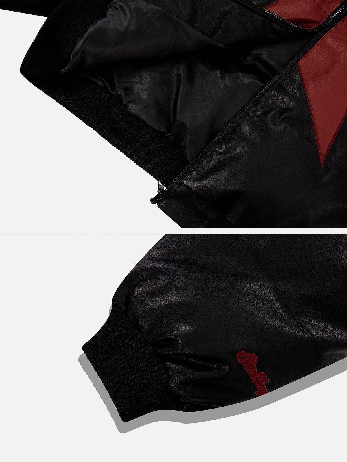 Concert Outfit Star PU Winter Coat Concert Outfit Star PU Winter Coat