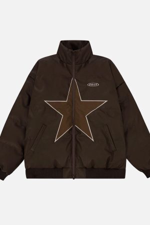 Concert Outfit Star PU Winter Coat